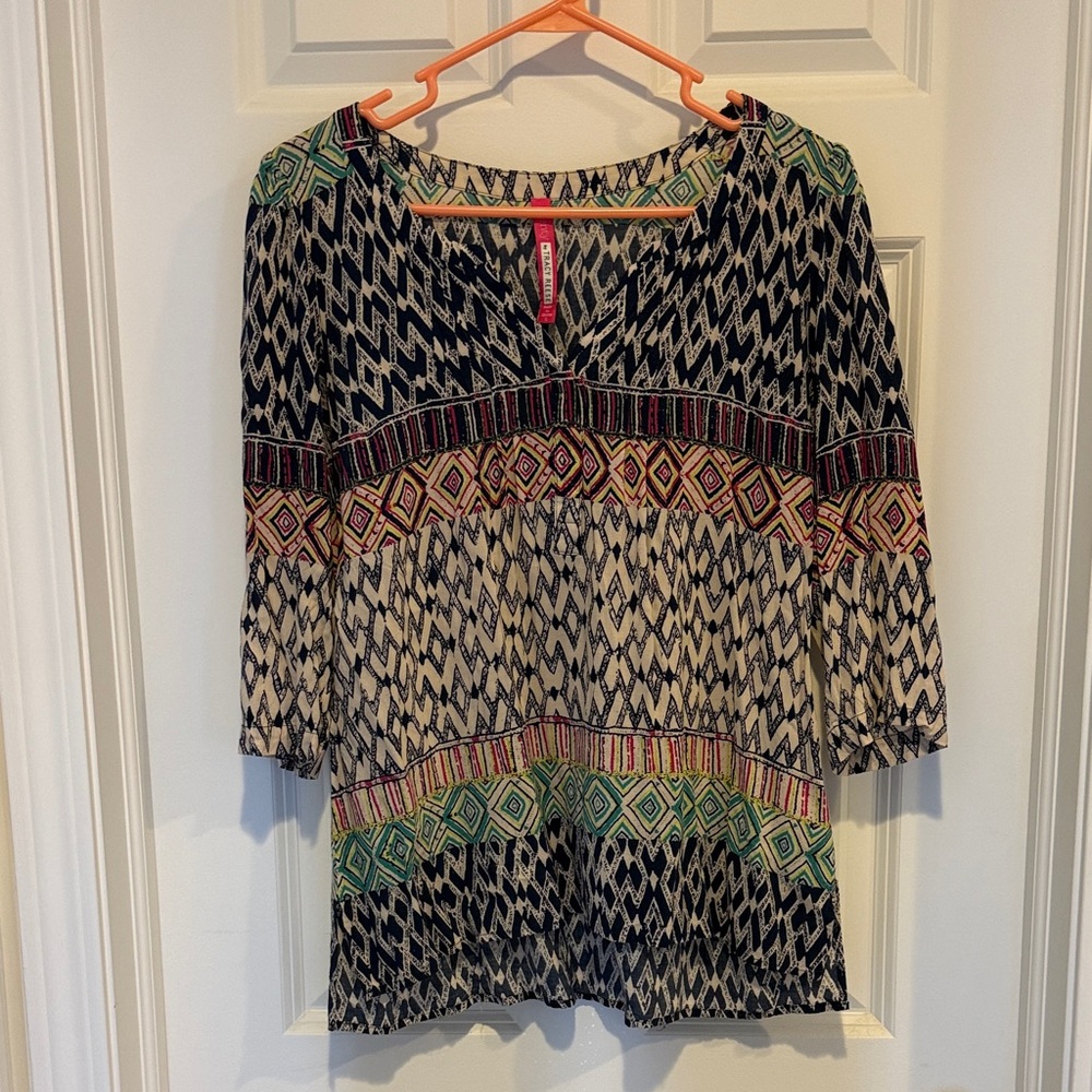 Plenty Tracey Reese Patterned Women's Top size small